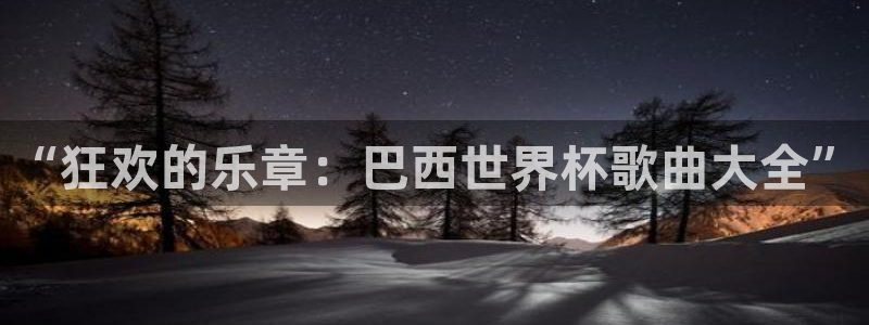 世界杯比赛直播：“狂欢的乐章：巴西世界杯歌曲大全”